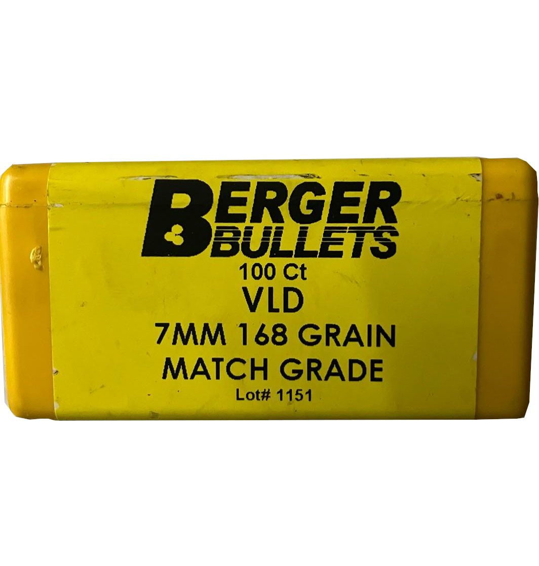 OGIVA BERGER 7MM(284") 168GR. MATCH GRADE