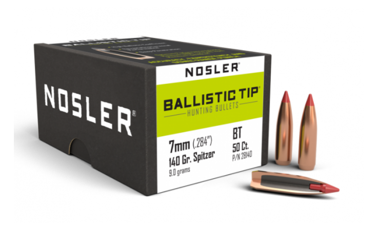 OGIVA NOSLER 7MM(284") 140GR. BALISTIC TIP