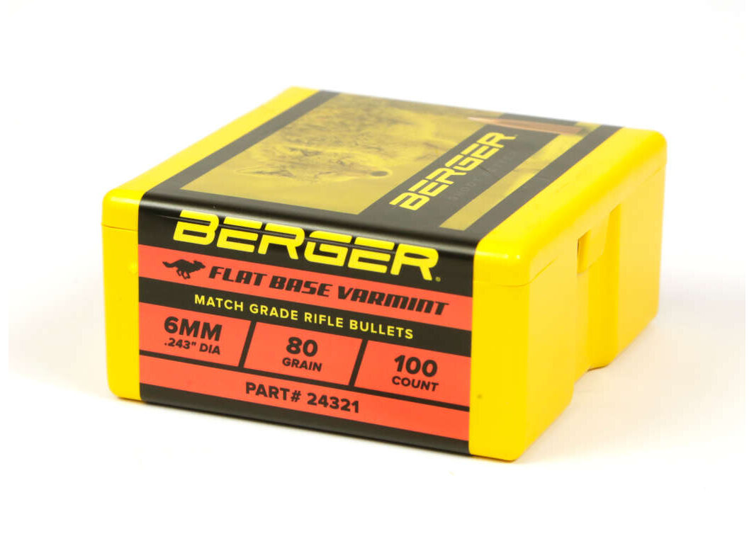OGIVA BERGER 6MM(243") 80GR. FB VARMINT