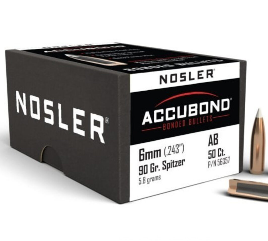 OGIVA NOSLER 6MM(243") 90GR. ACCUBOND
