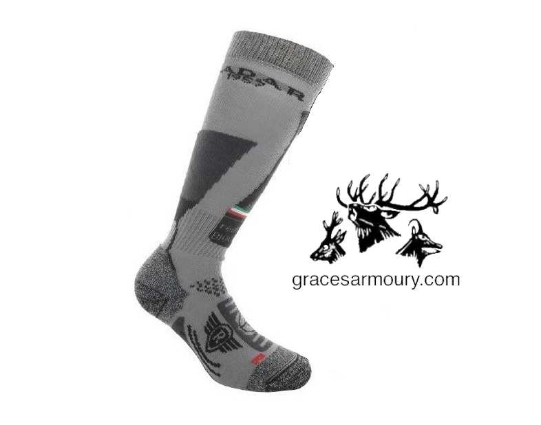 CALZA RADAR BIOCERAMIC LONG NERO/GRIGIO TAGLIA (M) 39-41