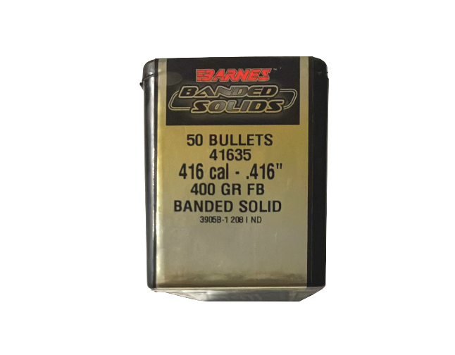 OGIVA BARNES 416" 400GR. SOLID BASE