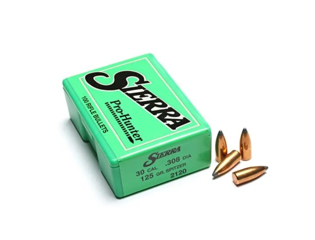 OGIVA SIERRA CAL.30 - 7,62MM(308") 125GR. SPITZER