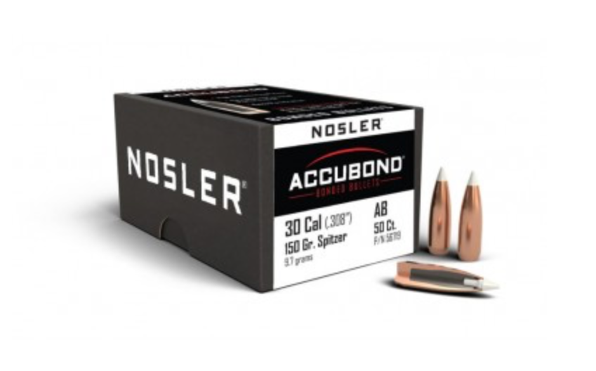 OGIVA NOSLER CAL.30 - 7,62MM(308") 150GR. ACCUBOND