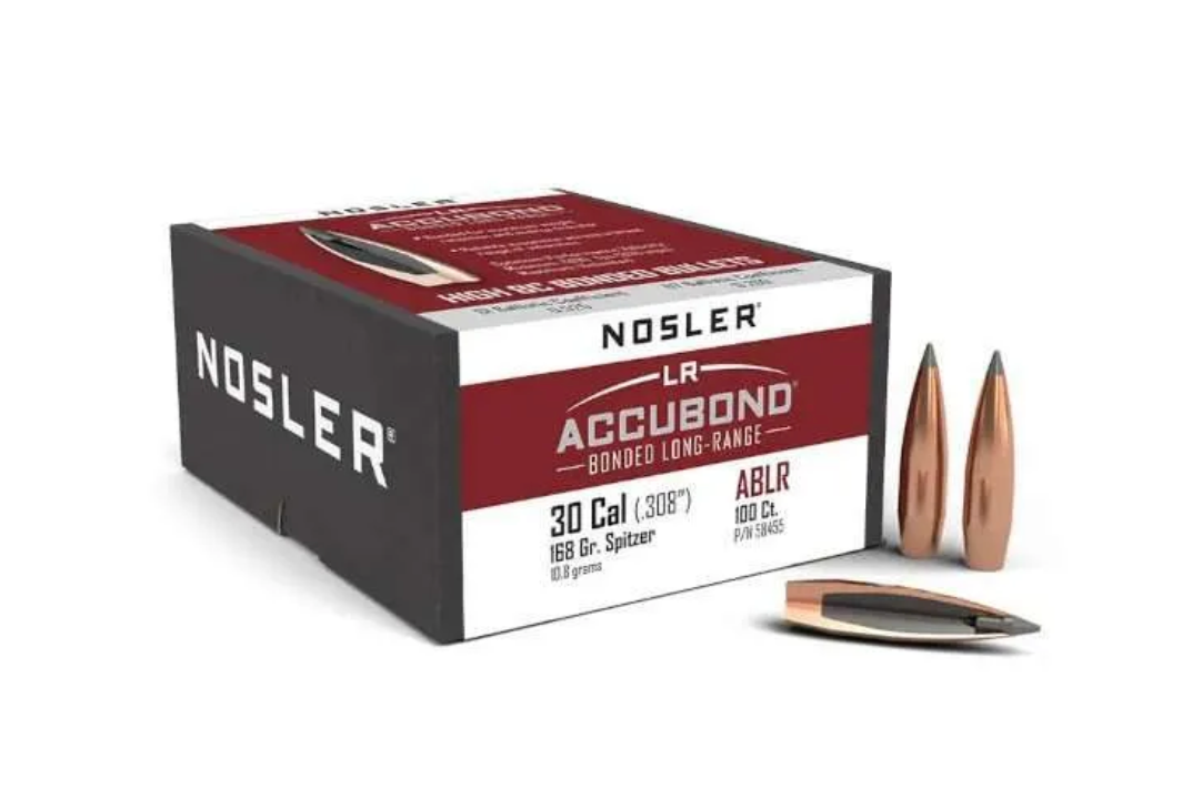 OGIVA NOSLER CAL.30 - 7,62MM(308") 168GR. ACCUBOND LONG RAGE