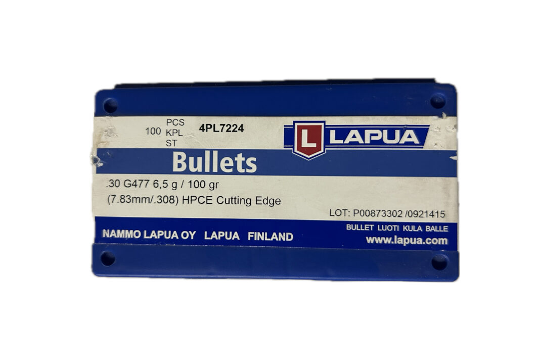 OGIVA LAPUA CAL.30 - 7,62MM(308") 100 GR. CUTTING EDGE