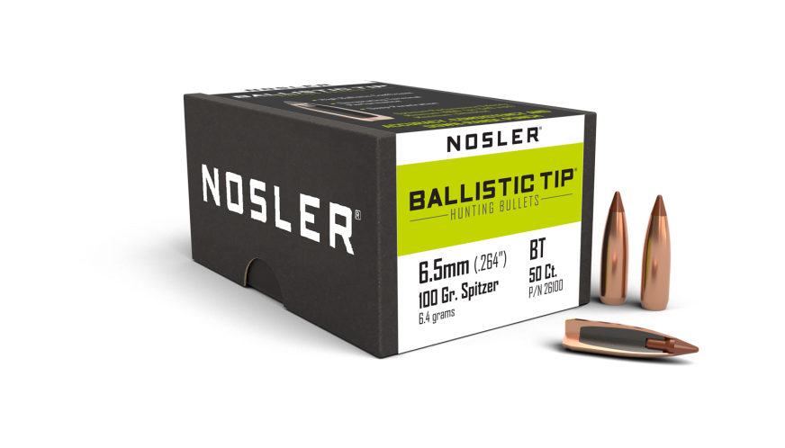 OGIVA NOSLER 6,5MM(264") 100GR. BALISTIC TIP